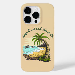 Keep Calm and Beach On Case-Mate iPhone 14 Pro Case