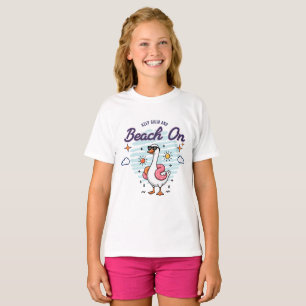Keep Calm and Beach On Funny Goose Summer T-Shirt
