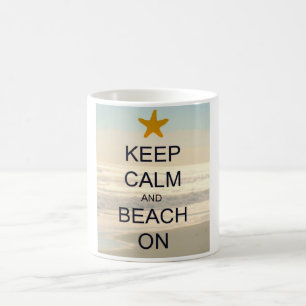 KEEP CALM AND BEACH ON PHOTO MUG
