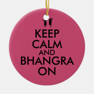 Keep Calm and Bhangra On Dancing Customizable Ceramic Ornament