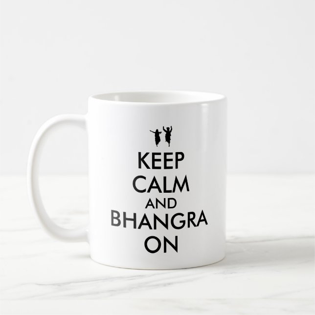 Keep Calm and Bhangra On Dancing Customizable Coffee Mug (Left)