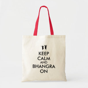 Keep Calm and Bhangra On Dancing Customizable Tote Bag