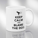 Keep Calm And Blame The Dog Coffee Mug<br><div class="desc">Keep Calm and Blame the Dog. Man's best friend,  especially when you've just farted - it's always a great excuse to blame the dog! In the style of the famous Keep Calm and Carry On poster. Retro charm with a wicked twist!</div>