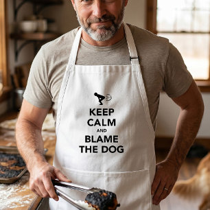 Keep Calm and Blame The Dog Standard Apron