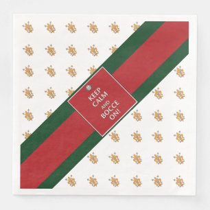 "Keep Calm and Bocce On" dinner-size paper napkins