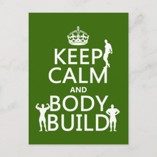 Keep Calm and Body Build Postcard