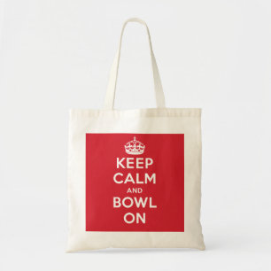 "Keep Calm and Bowl On" Tote Bag