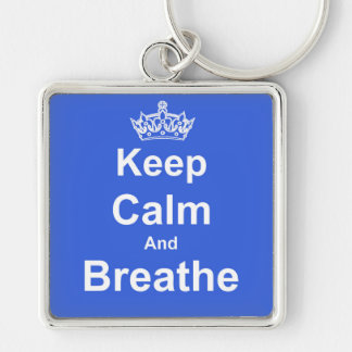 Keep Calm and Breathe Asthma Awareness Key Chain