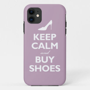 Keep Calm and Buy Shoes (pale violet) iPhone 11 Case
