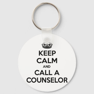 Keep Calm and Call a Counsellor Keychain