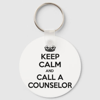 Keep Calm and Call a Counsellor Keychain