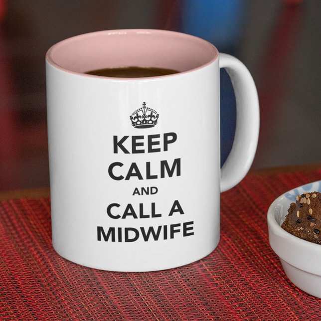 Keep Calm and Call a Midwife Two-Tone Coffee Mug (Creator Uploaded)