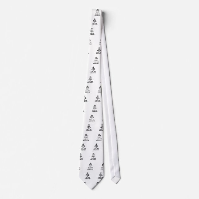 Keep Calm and Call an Archivist Tie (Front)