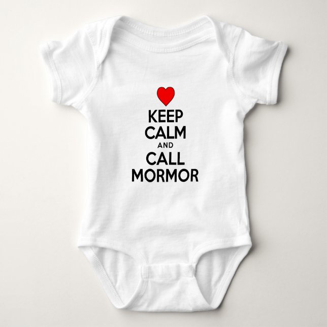 Keep Calm and Call Mormor Baby Bodysuit (Front)