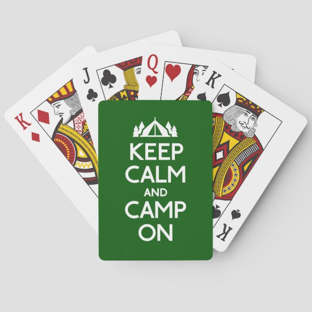 Keep Calm and Camp On Playing Cards (Back)