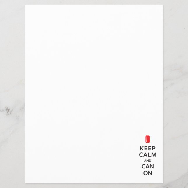 Keep Calm and Can On Flyer (Front)