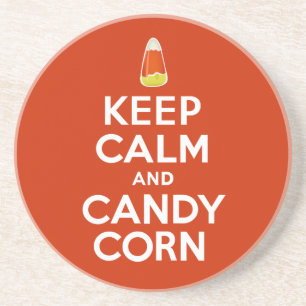 Keep Calm and Candy Corn Coaster