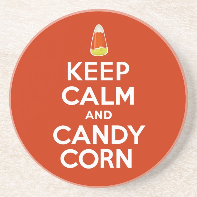 Keep Calm and Candy Corn Coaster (Front)