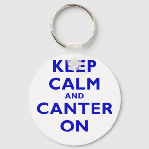 Keep Calm and Canter On Keychain