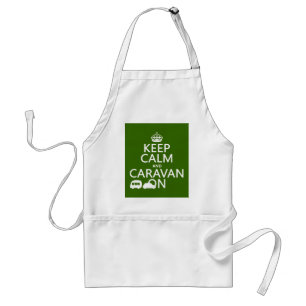 Keep Calm and Caravan On (customizable colours) Standard Apron