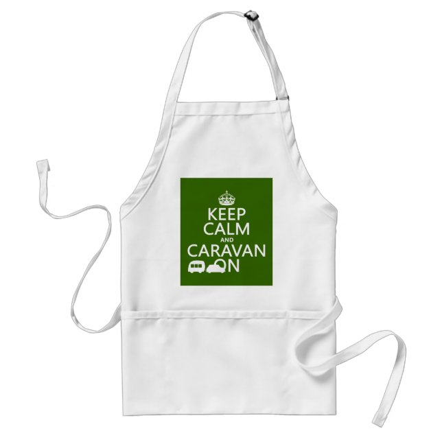 Keep Calm and Caravan On (customizable colours) Standard Apron (Front)