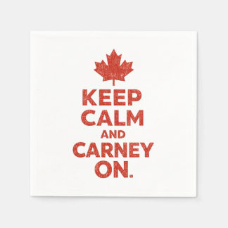 Keep Calm and Carney On Funny Canadian Napkins