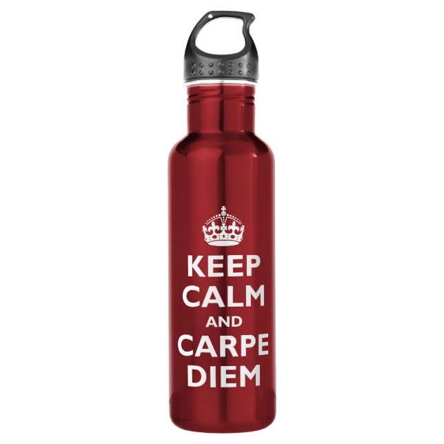 Keep Calm and Carpe Diem 710 Ml Water Bottle (Front)