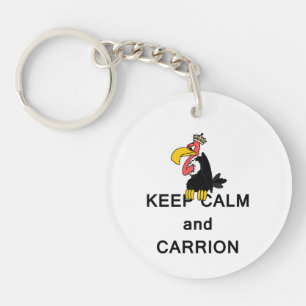 Keep Calm and Carrion Vulture Keychain
