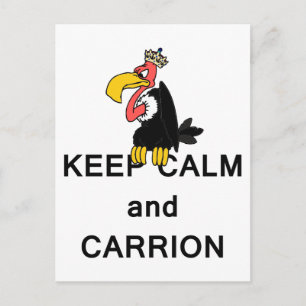 Keep Calm and Carrion Vulture Postcard