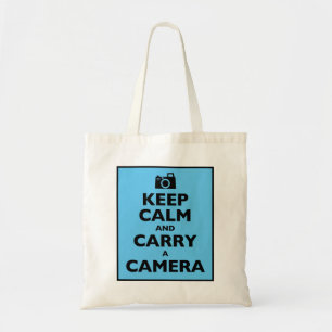 Keep Calm and Carry a Camera Tote Bag