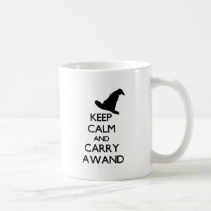 KEEP CALM AND CARRY A WAND COFFEE MUG