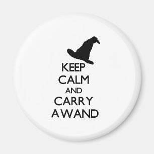 KEEP CALM AND CARRY A WAND MAGNET