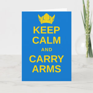 Keep Calm and Carry Arms Swedish Viking Notecard