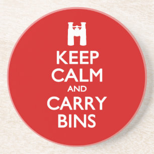 Keep Calm and Carry Bins Coaster