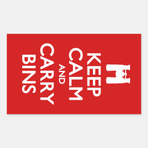 Keep Calm and Carry Bins Sticker