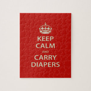 Keep Calm and Carry Diapers Jigsaw Puzzle