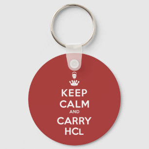 Keep Calm and Carry HCl Keychain
