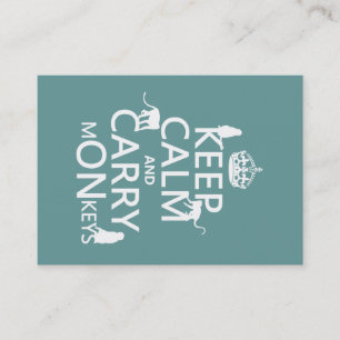 Keep Calm and Carry mONkeys - all colours Business Card