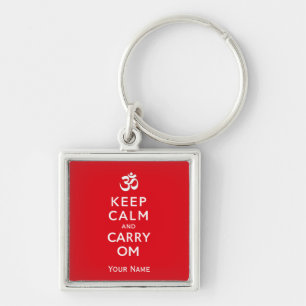 Keep Calm and Carry Om Luggage Laptop Tag Keychain
