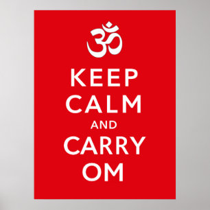 Keep Calm and Carry Om Motivational Morale Poster