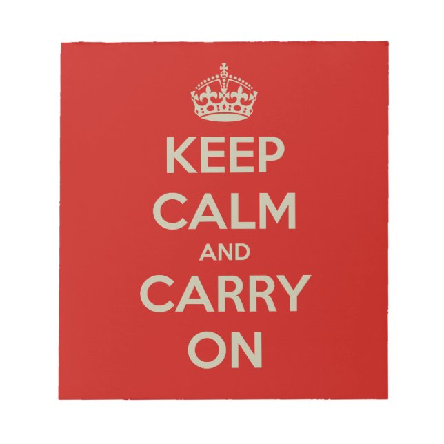 keep-calm-and-carry-on-10613 notepad (Front)