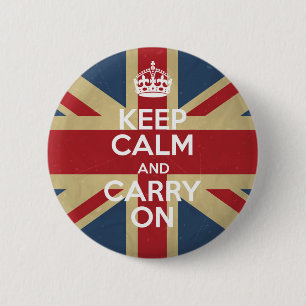 Keep Calm And Carry On 2 Inch Round Button