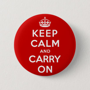 Keep Calm and Carry On 2 Inch Round Button