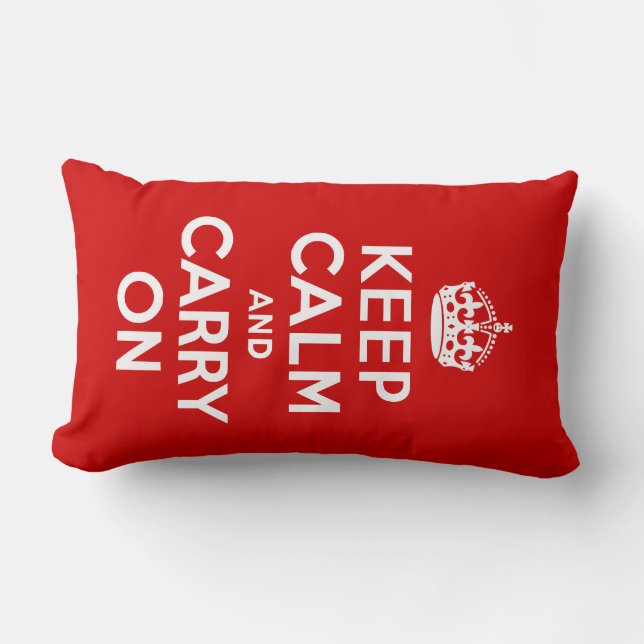 Keep Calm and Carry On American MoJo Pillow (Front)
