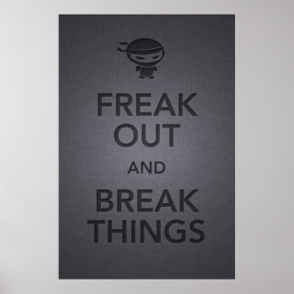 keep calm and carry on angry ninja poster