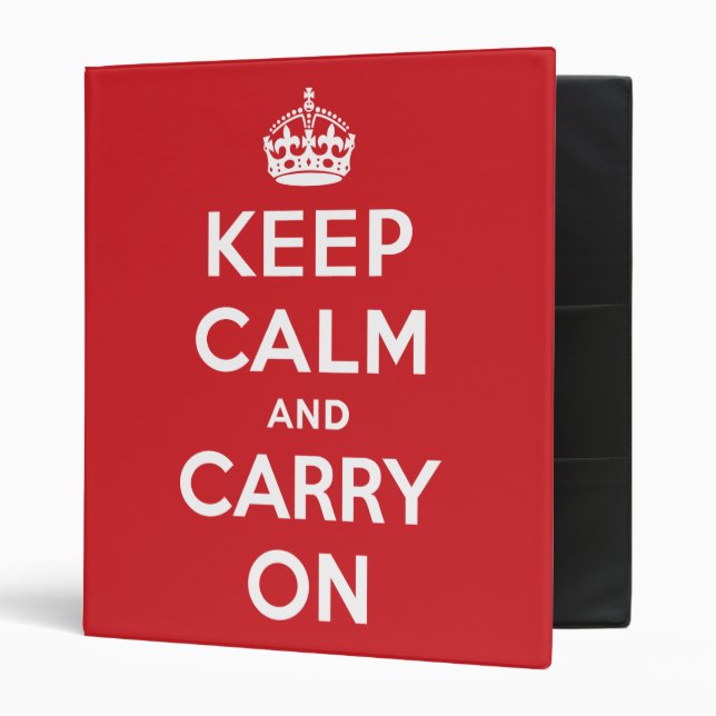 Keep Calm And Carry On Binder (Front/Inside)