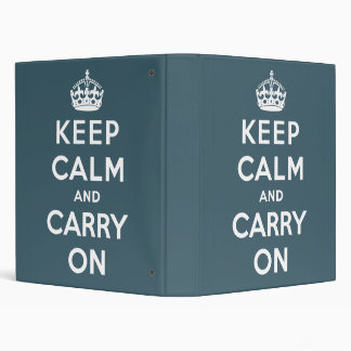 Keep Calm And Carry On Binder