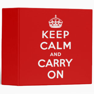 Keep Calm And Carry On Binder