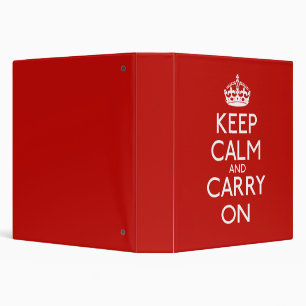 Keep Calm And Carry On Binder
