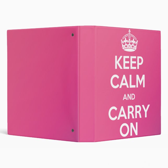 Keep Calm and Carry On Binder (pink) (Background)